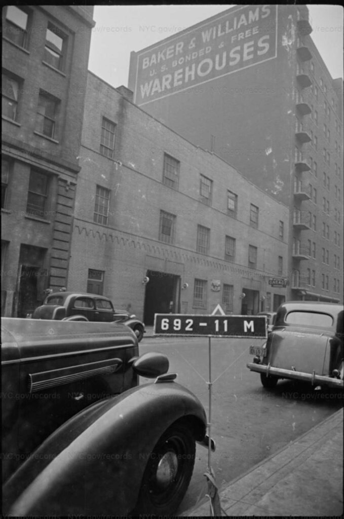 Baker & Williams warehouse on W. 20th, 1939-1941. Photo: Municipal Archives, City of New York
