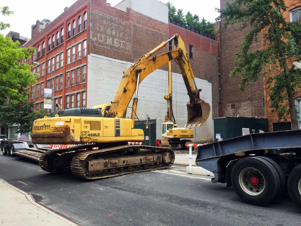 Ghost sign for a long-gone lumber company on 22nd Street between 10th & 11th, soon to be covered by new construction, July 2017. Photo: Annik LaFarge, author of On the High Line