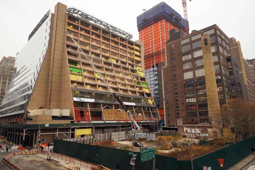 Westward Distribution Center mid-renovation, December 2015. Photo: Annik LaFarge, author of On the High Line