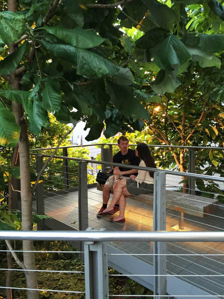 A July evening in the Flyover. Photo: Annik LaFarge, author of On the High Line