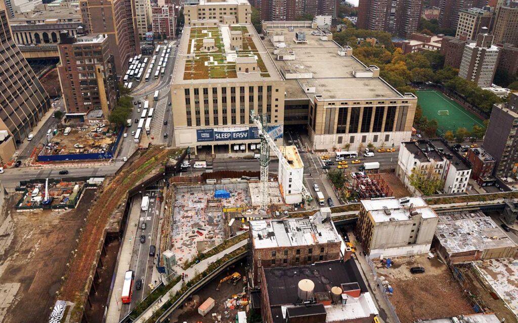 Aerial shot of the Morgan Mail Facility, October 2012. Photo: Annik LaFarge, author of On the High Line